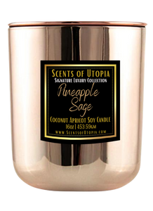 Pineapple Sage- Rose Gold Luxury Candle