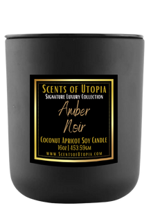 Amber Noir Matte Black Luxury Candle