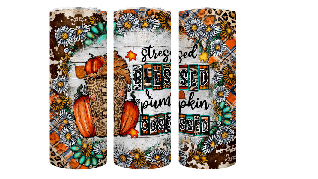 Blessed Pumpkin Obsessed Tumbler